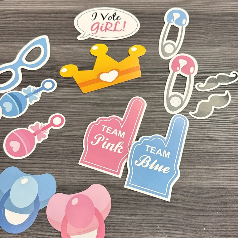 It’s a Boy It’s a Girl gender reveal photo prop bundle all new pink blue